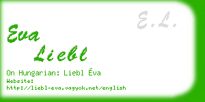 eva liebl business card